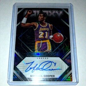 2022-23 Panini Obsidian Michael Cooper Galaxy LA Lakers AUTO /149 Card NM+